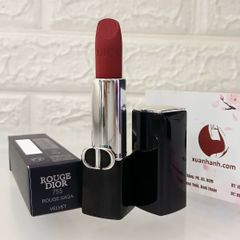 Son Dior Rouge Velvet nhung mịn lì, lâu trôi, #755 Saga - đỏ đất cuốn hút (NEW)