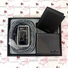 Bộ thắt lưng và ví da nam Valentino Creation 3 món da thật (LIMITED)