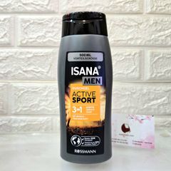 Tắm gội nam Isana Men 3in1 Active Sport mùi hương độc lạ, thơm lâu - Hàng nội địa Đức 500ml