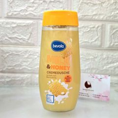 Sữa tắm Bevola Milk & Honey dưỡng ẩm và sáng đều màu da - Hàng nội địa Đức, 300ml
