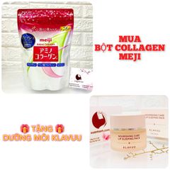 Bột Collagen Meji Amino chống lão hóa, căng mọng và sáng mịn da - TẶNG 1 DƯỠNG MÔI KLAVUU