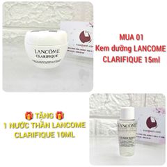 Kem dưỡng Lancome Clarifique Brightening Plumping trắng sáng, căng mọng da, 15ml - TẶNG 1 NƯỚC THẦN LANCOME