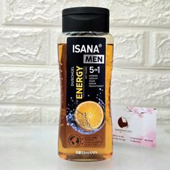 Tắm gội nam Isana Men 5in1 #Energy thanh mát, thư giãn - Hàng nội địa Đức, 300ml.