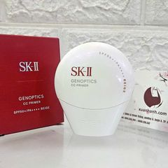 CC SKII Genoptics Primer SPF50 - bảo vệ và làm sáng rạng rỡ tự nhiên, Beige (NEW)