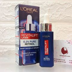 Tinh chất L'oreal PURE RETINOL NIGHT tái tạo, trị nám và trẻ hóa làn da, 30ml (New)