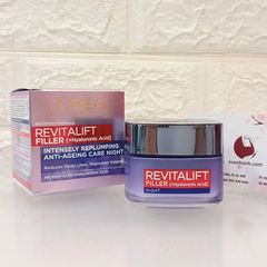 Kem dưỡng đêm L'oreal Revitalift Filler làm đầy, căng mịn và trẻ hóa da, 50ml