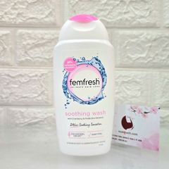 Dung dịch vệ sinh phụ nữ Femfresh Soothing Wash cao cấp làm sạch và khô thoáng, 250ml