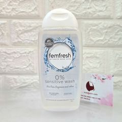 Dung dịch vệ sinh phụ nữ Femfresh 0% Sensitive Intimate Wash cao cấp cho da nhạy cảm, 250ml