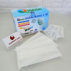 Khẩu trang y tế Qmask 4 lớp vải không dệt, hộp 50 cái - MUA 1 TẶNG 1
