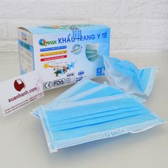 Khẩu trang y tế Qmask 4 lớp vải không dệt, hộp 50 cái - MUA 1 TẶNG 1