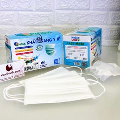 Khẩu trang y tế kháng khuẩn Qmask 4 lớp, chuẩn y khoa, hộp 50 cái - MUA 1 TẶNG 1
