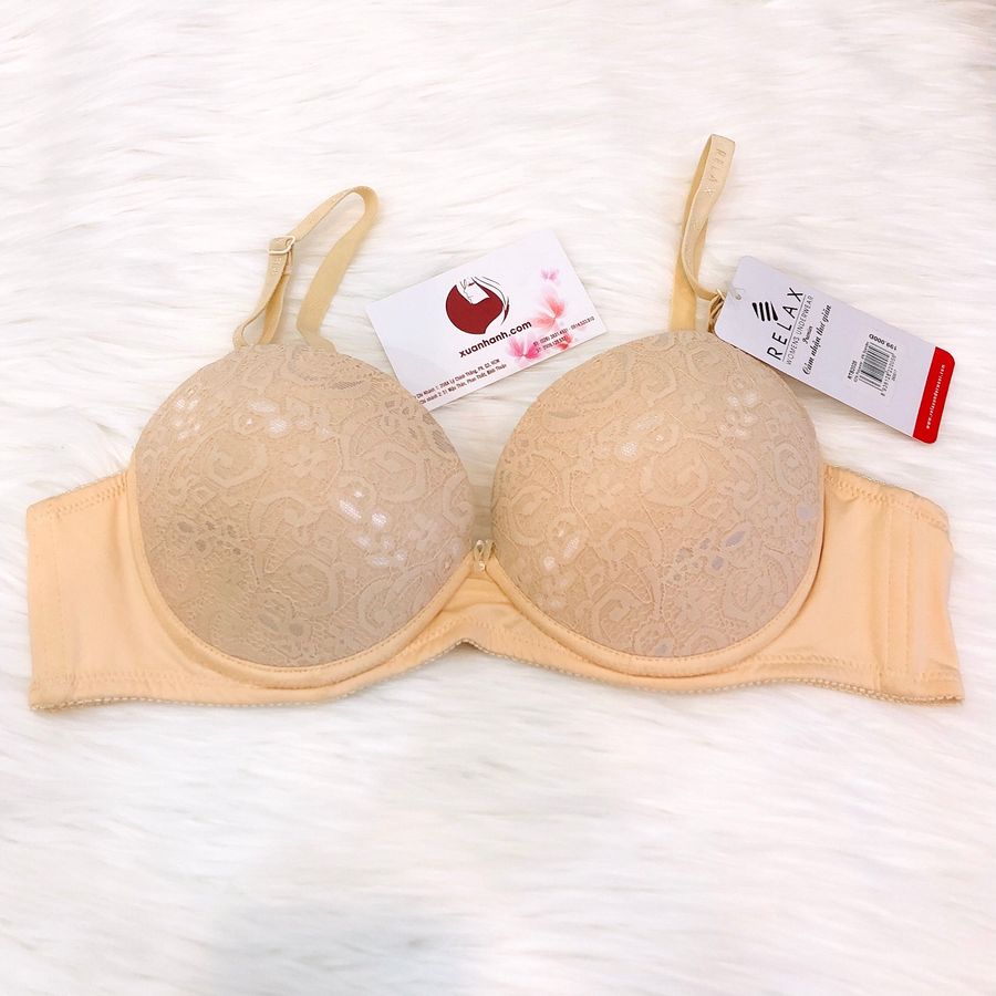 Áo ngực Nữ Relax - RTB2028 mút dày phối ren, nâng ngực sexy size A75 (THANH LÝ)