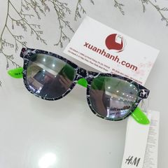 Kính mát H&M tráng gương cá tính, sành điệu cho bé, phối xanh lá cool ngầu  #Black