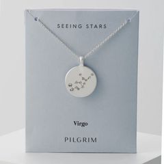Dây chuyền Pilgrim mặt tròn đính đá phong cách cung hoàng đạo - Virgo