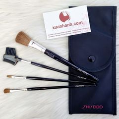Bộ cọ Shiseido 4sp tiện dụng cho cá nhân - cọ má, cọ môi, cọ mắt và lược chải.