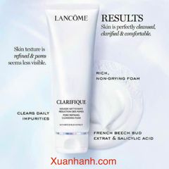 Sữa rửa mặt Lancome Clarifique Pore sạch sâu, se lỗ chân lông, sáng da - 125ml (New)