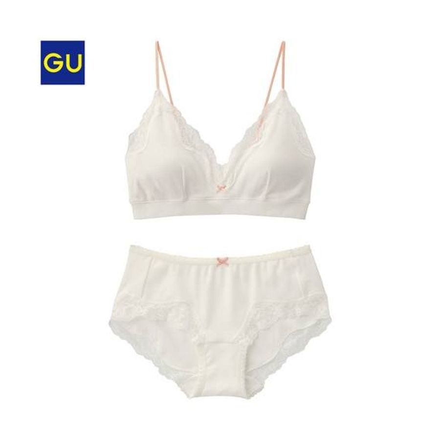 Set quần và áo chip xinh ơi là xinh của Gu (Uniqlo), màu trắng ngây thơ, size M (THANH LÝ)