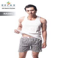 Áo thun lót Nam Relax - RA001 cotton 100% kiểu dáng Ba lỗ, size L - MUA 1 TẶNG 1