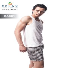 Áo thun lót Nam Relax - RA001 cotton 100% kiểu dáng Ba lỗ, size XL - MUA 1 TẶNG 1