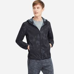Áo gió nam Uniqlo chống nắng, cản mưa, gió, bụi siêu thoáng, #09 Black size M 