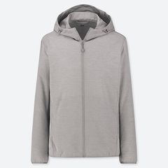 Áo gió nam Uniqlo chống nắng, cản mưa, gió, bụi siêu thoáng, #03 Gray 