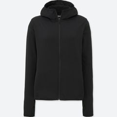 Áo chống nắng Uniqlo Airism thun lạnh thoáng mát, co giãn tốt, #09 Black size XL