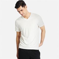 Áo thun nam Uniqlo Nhật Bản sọc chìm trẻ trung, nam tính, 00 White, size XL